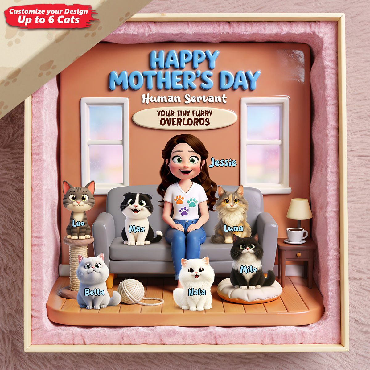 Homacus Store Facebook ad: Cat Mom Acrylic Plaque - Personalized Gifts For Cat Lovers…