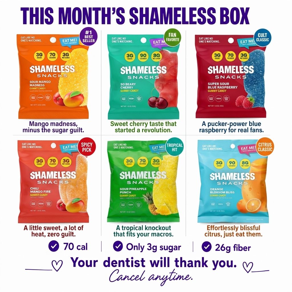 Shameless Snacks Facebook ad