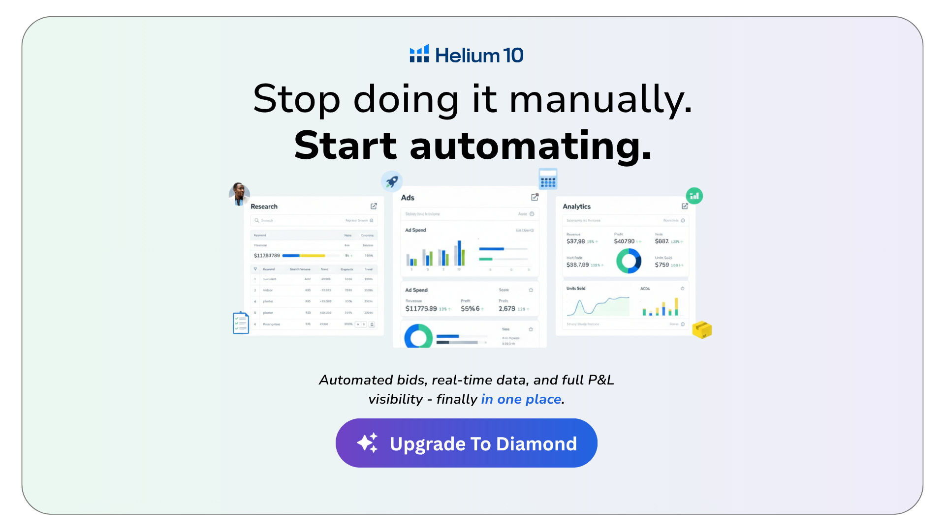 Helium 10 Facebook ad
