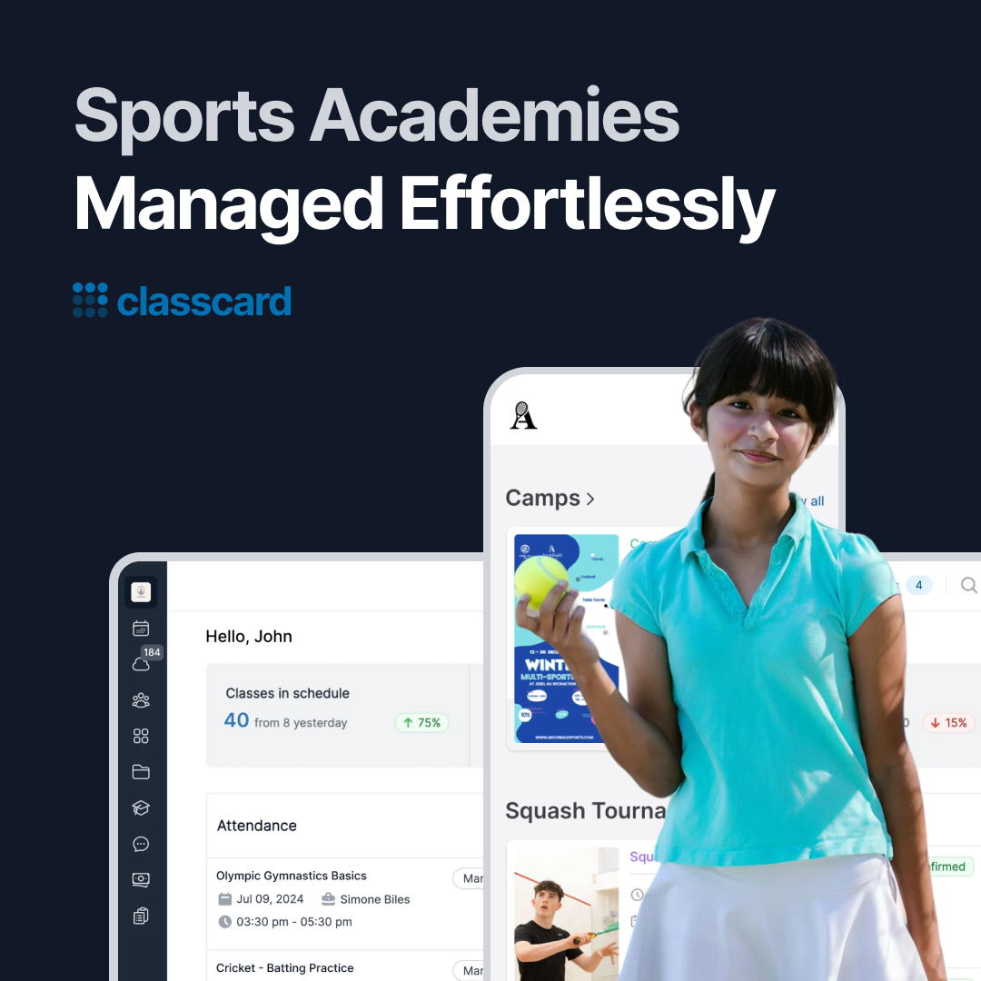 Classcard Facebook ad: Is your academy running you, or are you…