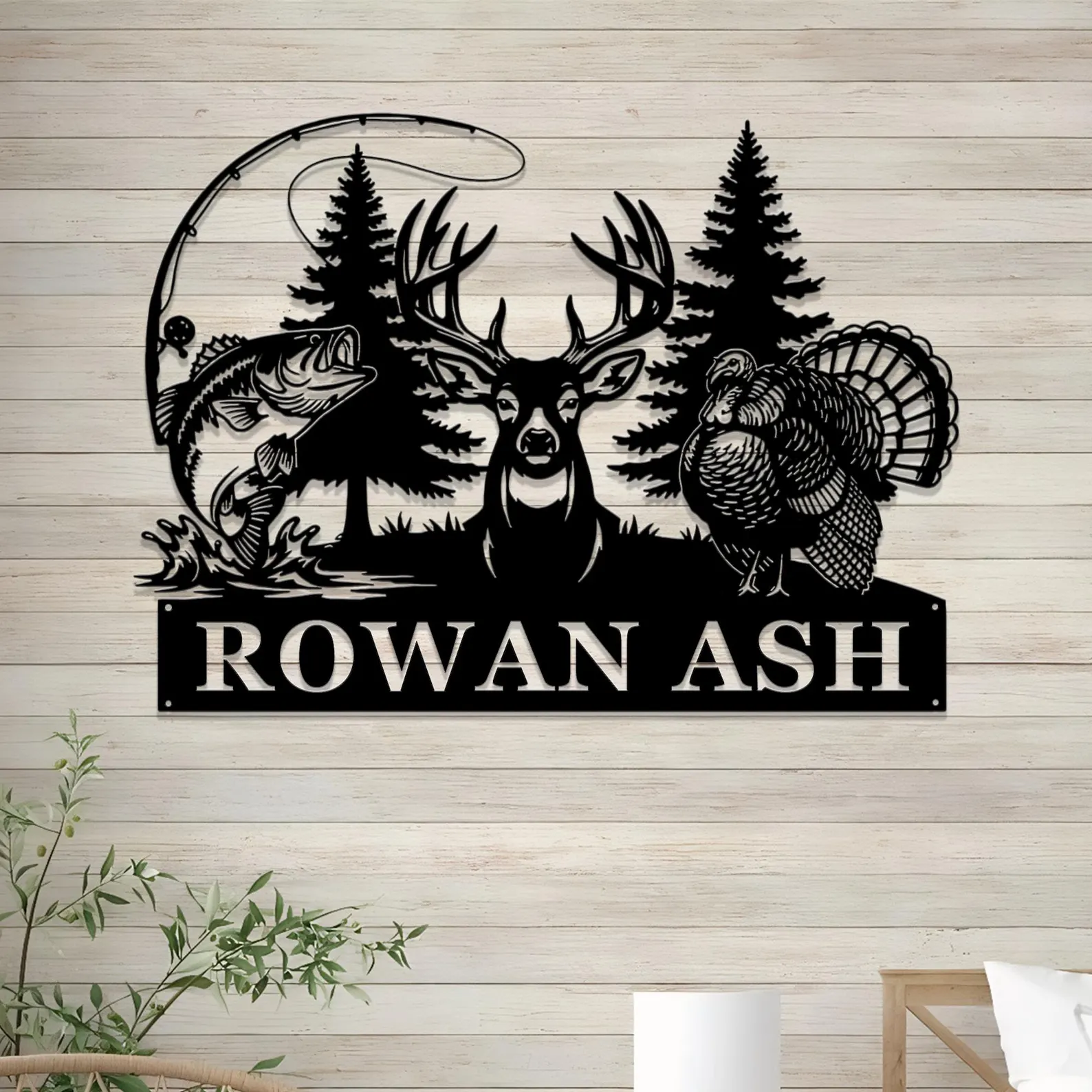 BuckinDad Facebook ad: Deer, Bass & Turkey Metal Wall Art
