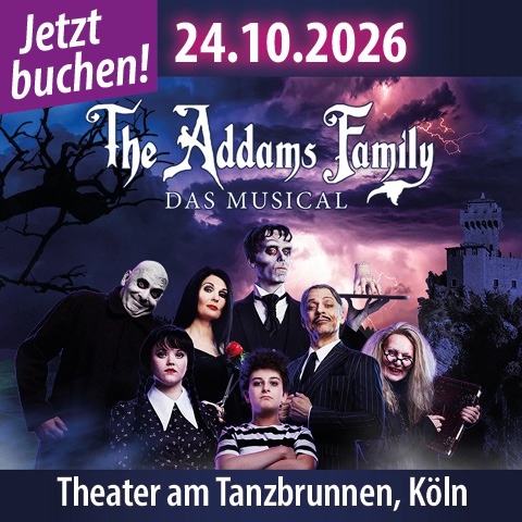 Addams Family - Musical Tour Facebook ad: The Addams Family - Das Musical @ Theater am Tanzbrunnen |…