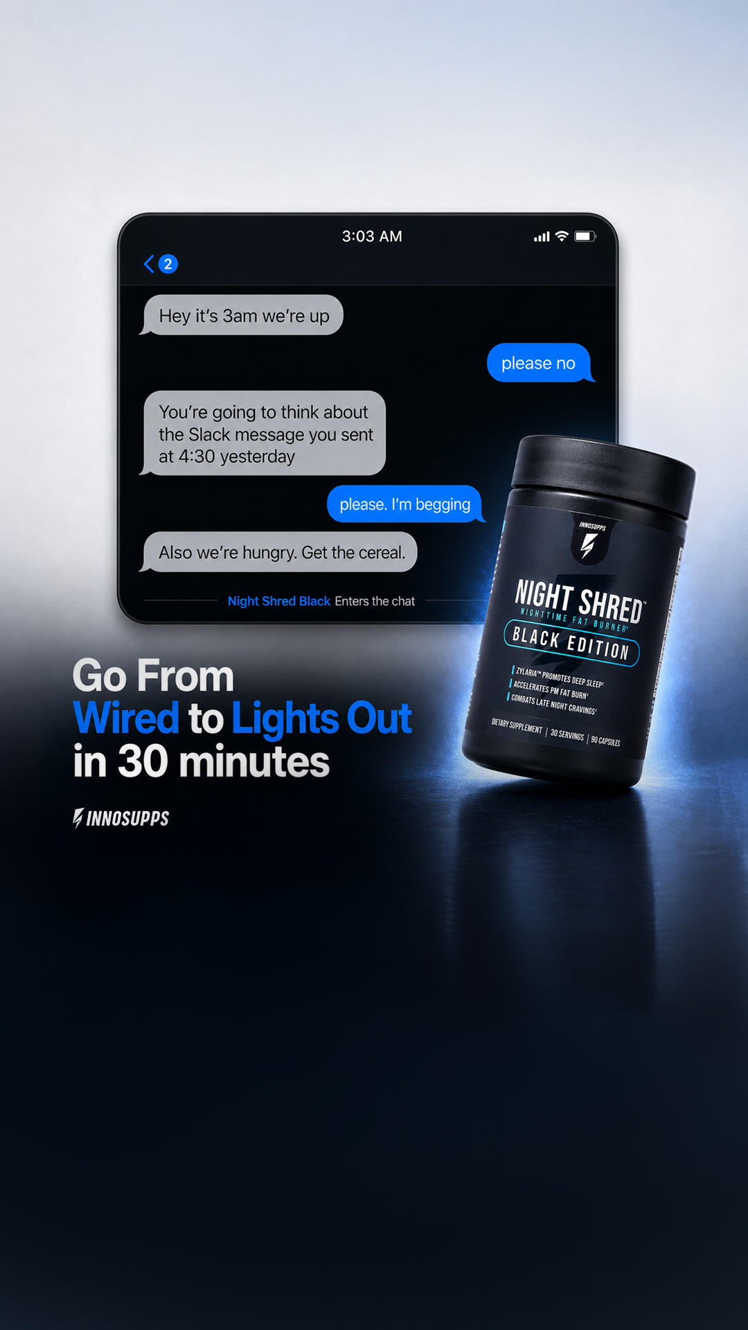 Inno Supps Night Shred Facebook ad