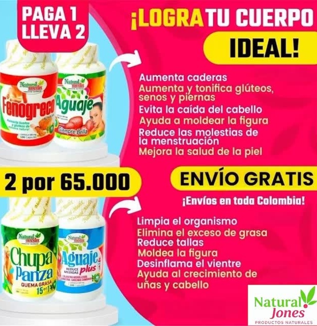 Natural Jones Facebook ad: Chatear en Messenger