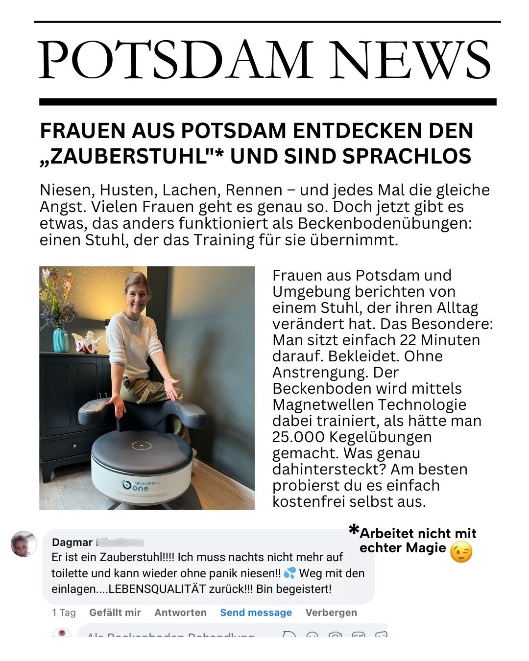 Beckenboden Behandlung Facebook ad
