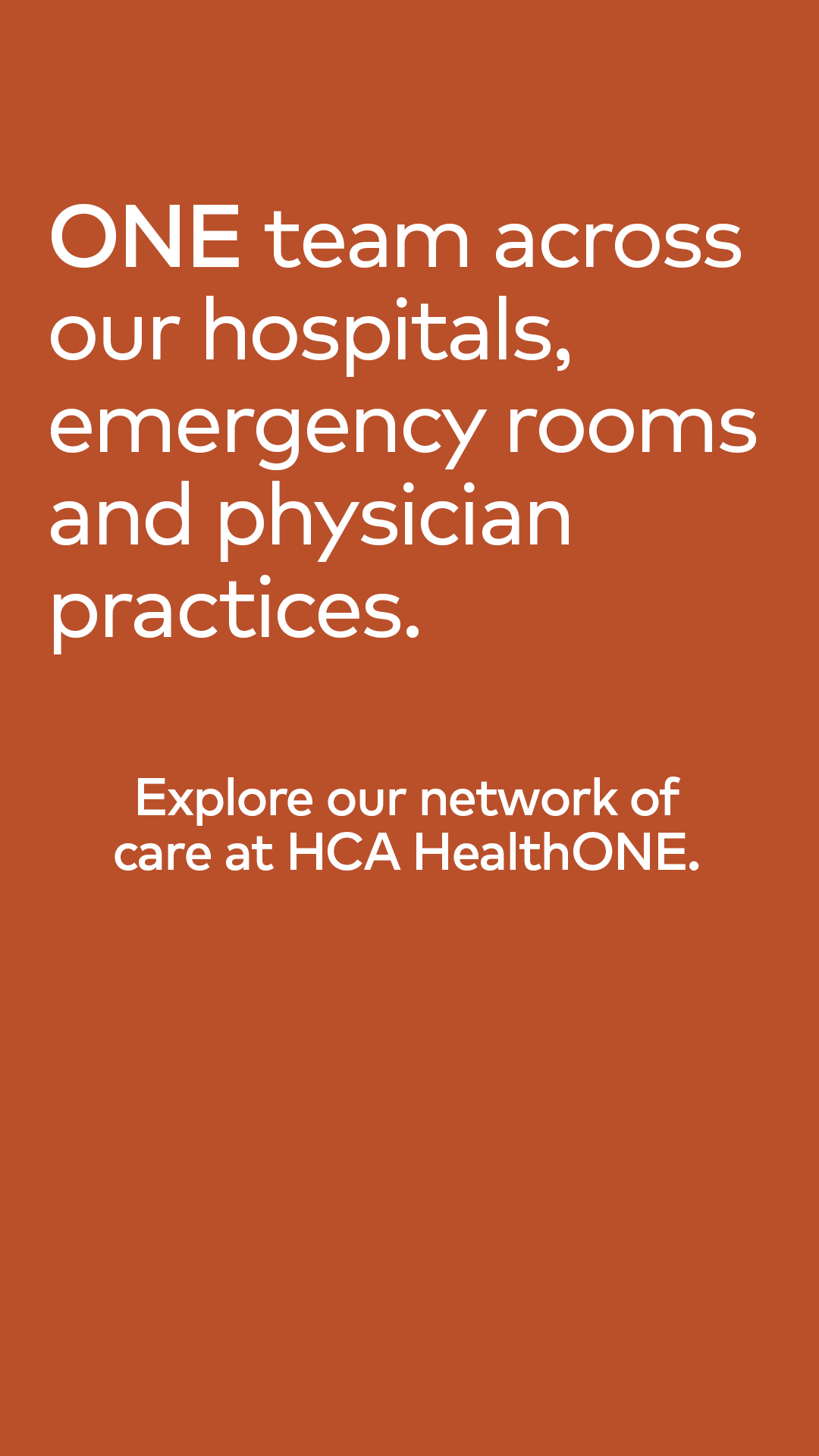 HCA HealthONE Facebook ad