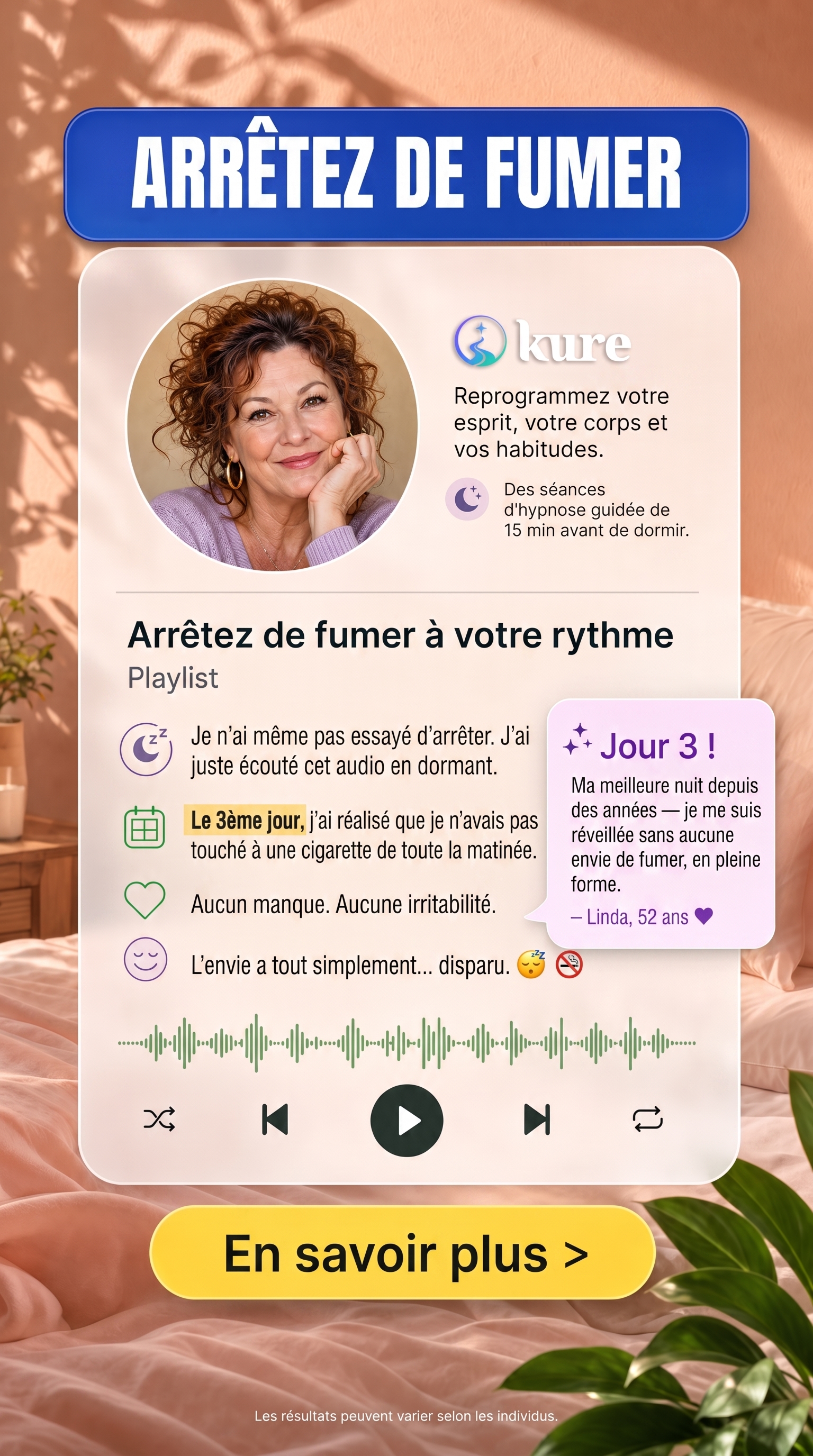 Hypnosis to Stop Smoking Facebook ad