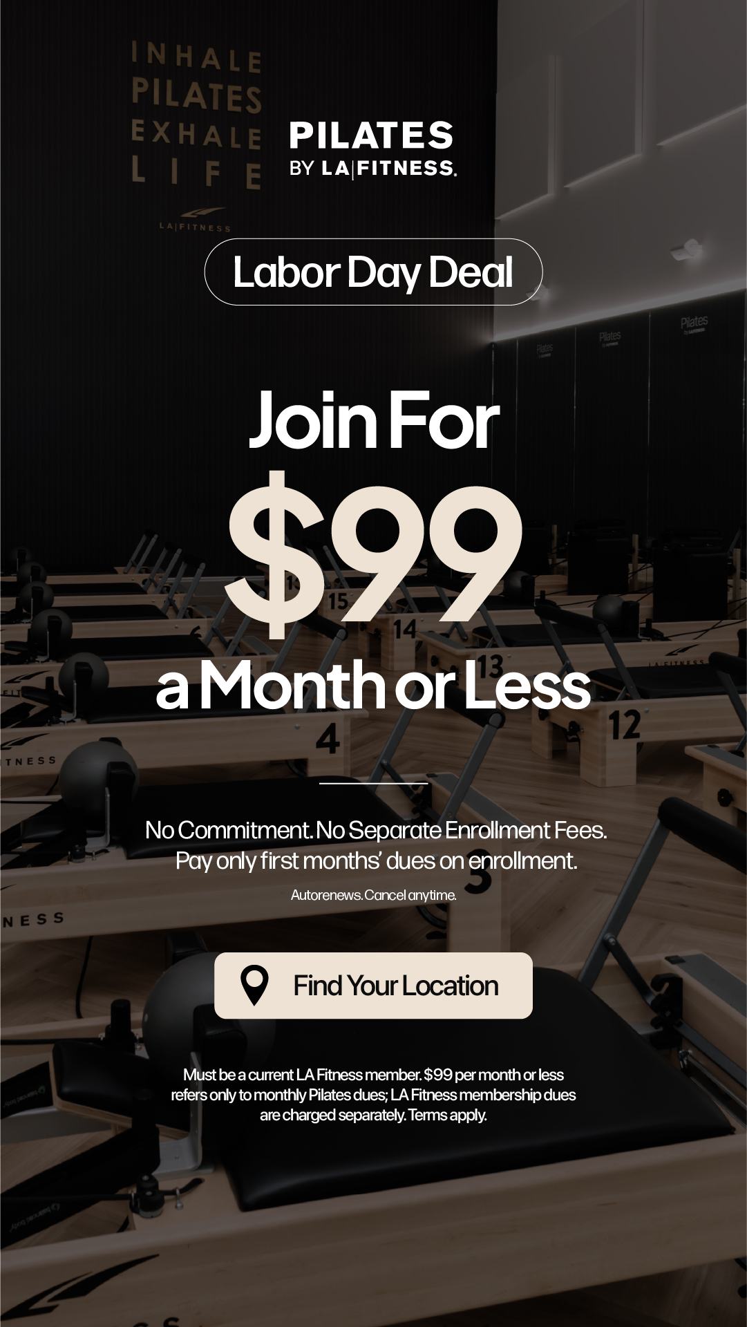 LA Fitness Facebook ad