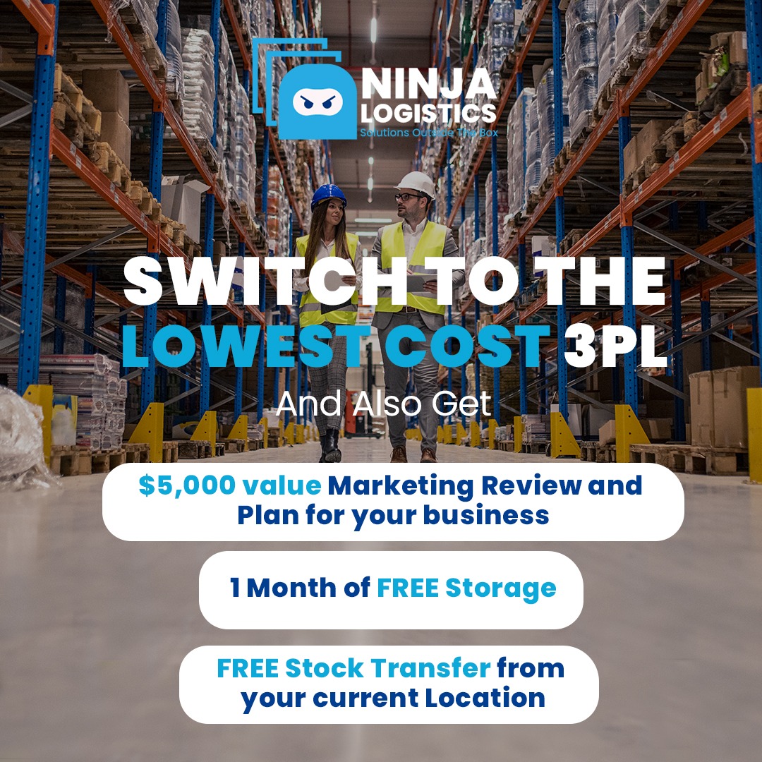 Ninja Logistics Facebook ad: LOWEST COST 3PL in Australia