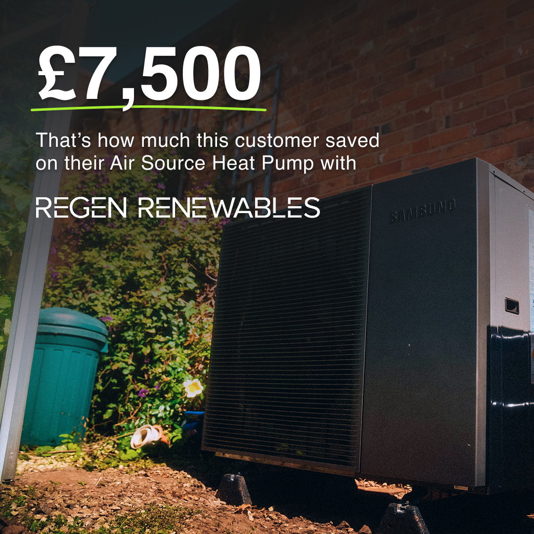 Regen Renewables Facebook ad: Save up to £7500 with the BUS grant