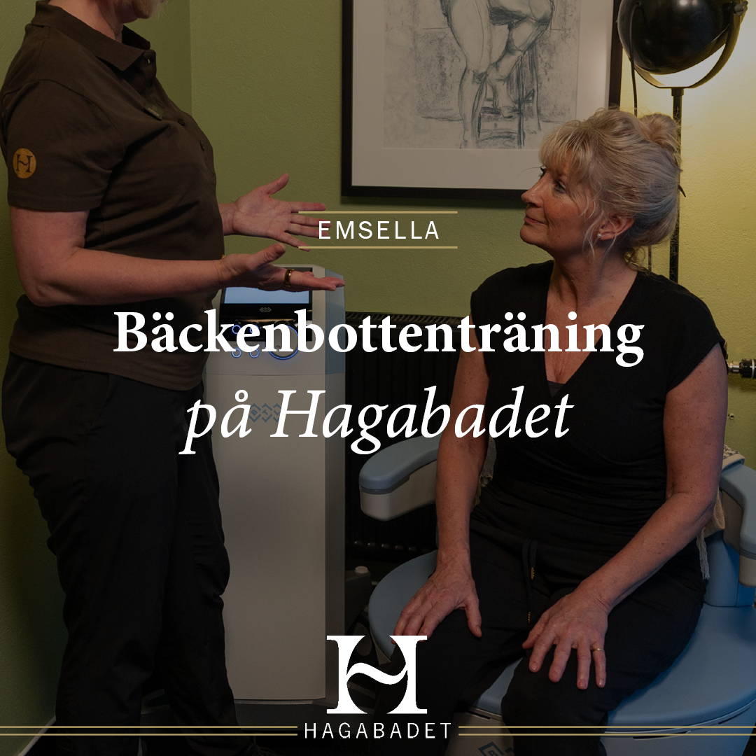 Hagabadet Facebook ad: Nyfiken på hur Emsella förbättra din livskvalitet?
