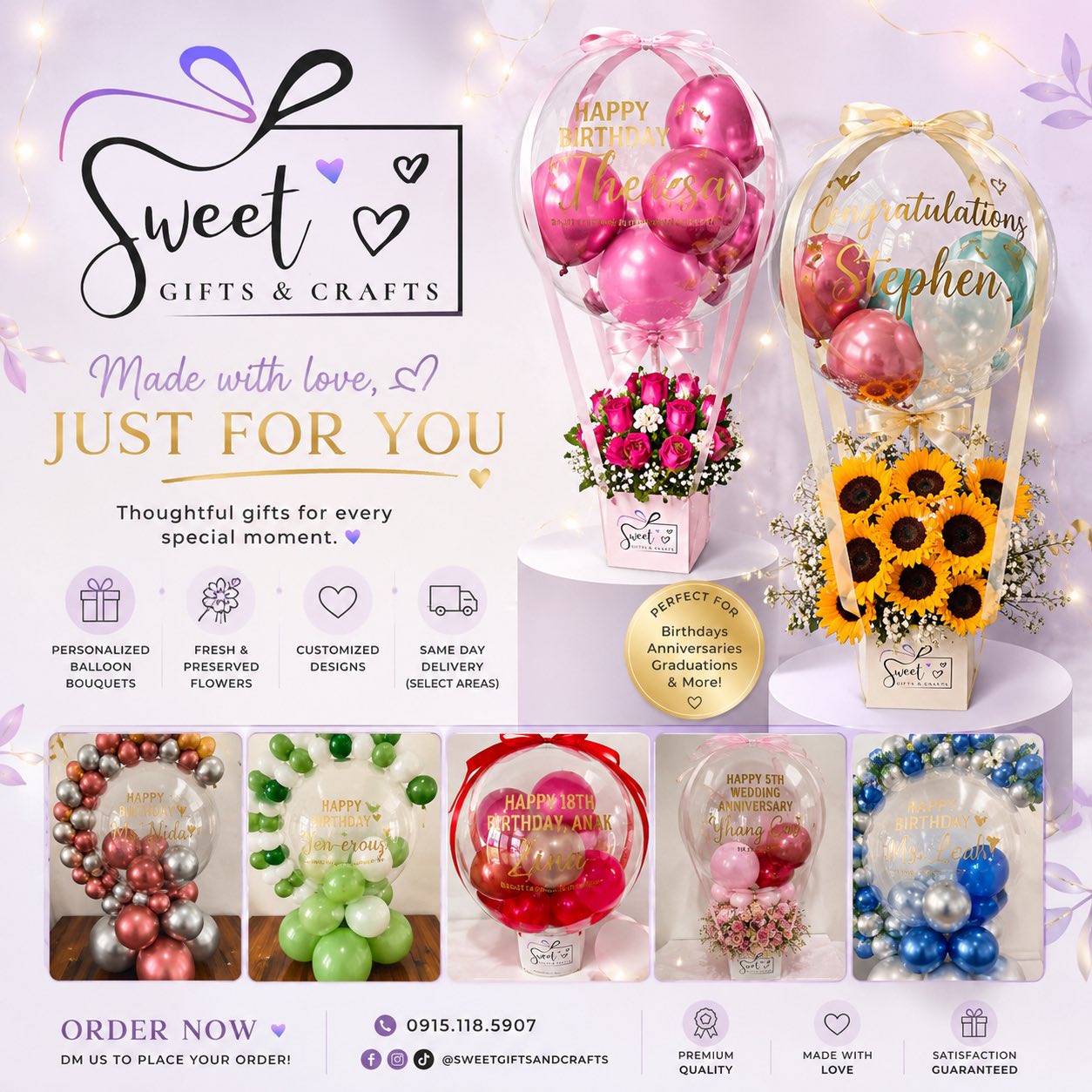 Sweet Gifts and Crafts Facebook ad: Looking for a unique and elegant gift?