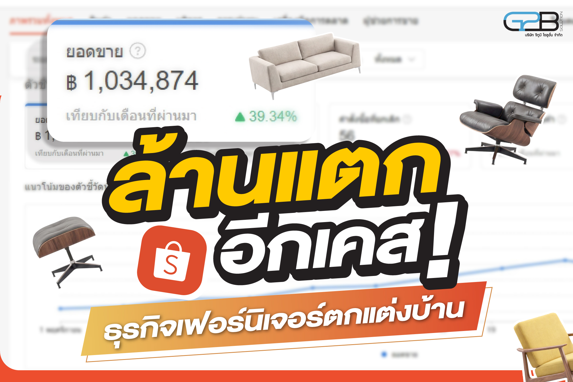 G2B Solution Facebook ad: รับปั้นยอดขายร้านออนไลน์ Shopee ธุรกิจตกแต่งบ้าน…