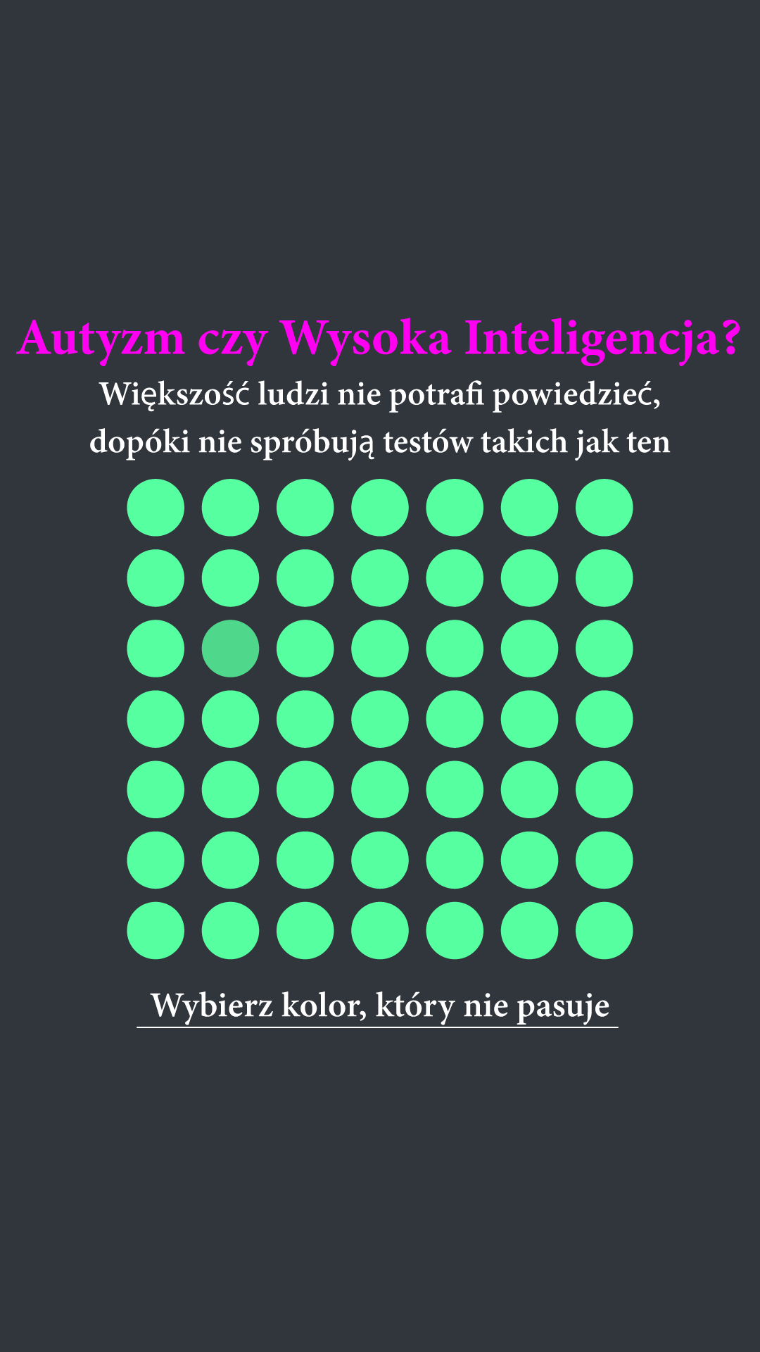 International IQ test Facebook ad