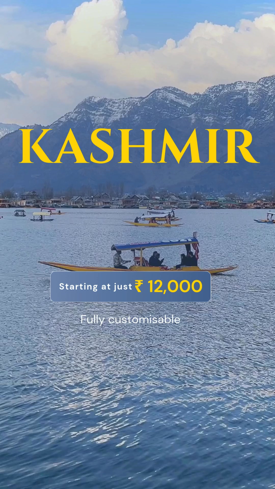 holidify.com Facebook ad: Kashmir Packages from ₹12,000