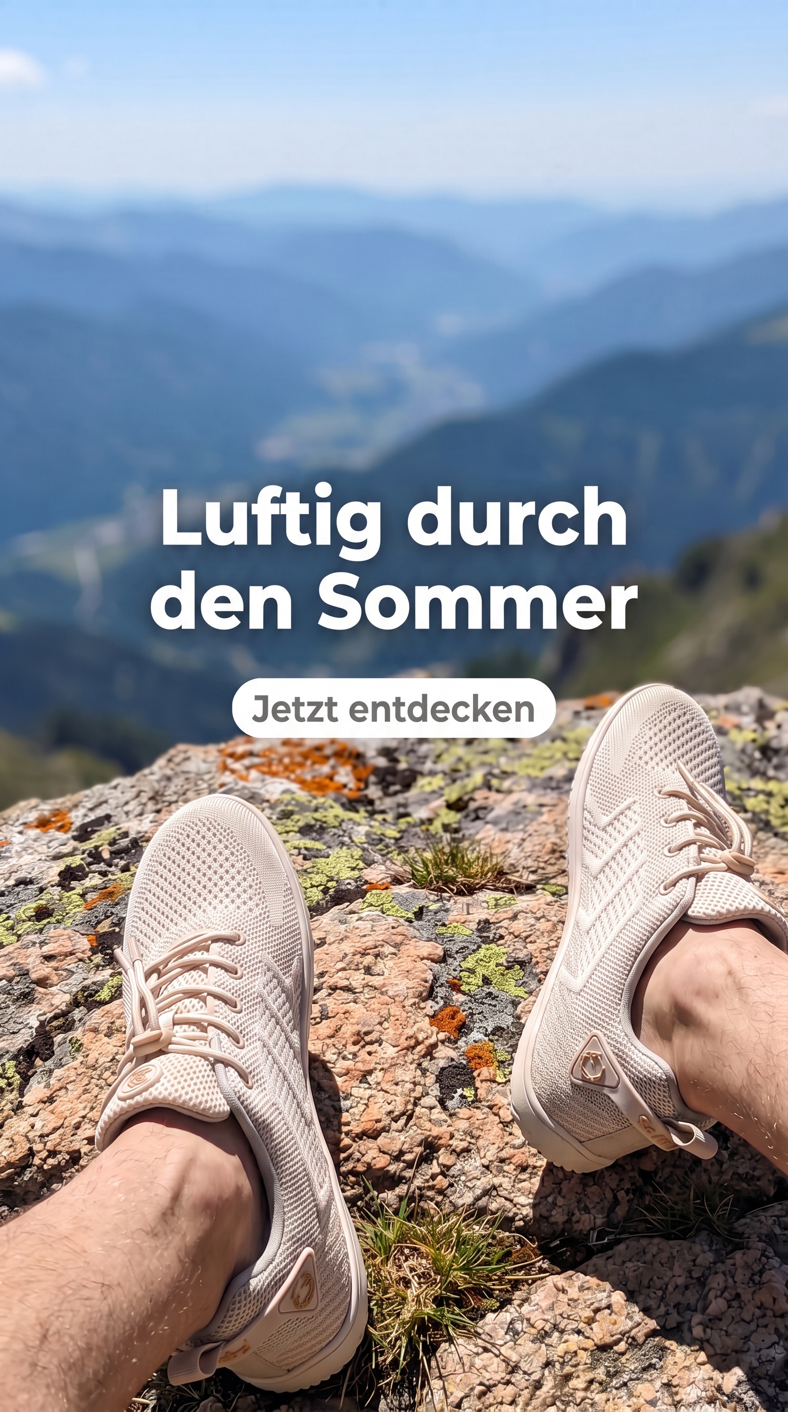 Freiluftkind Facebook ad: Der luftige Barfußsneaker für Sport & Alltag