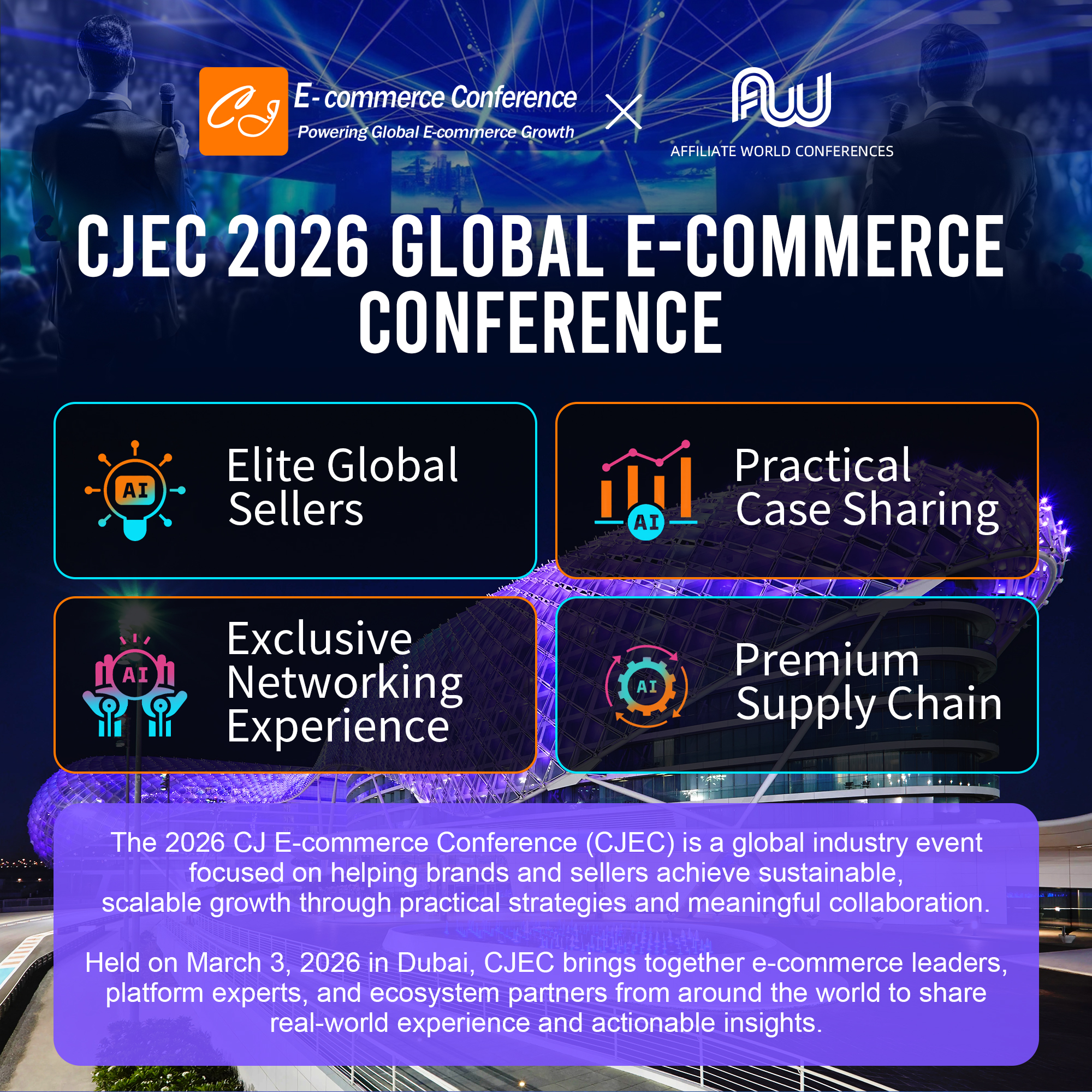 CJdropshipping.com Facebook ad: Join 10,000+ Attendees at the CJ Dropshipping Exhibition!