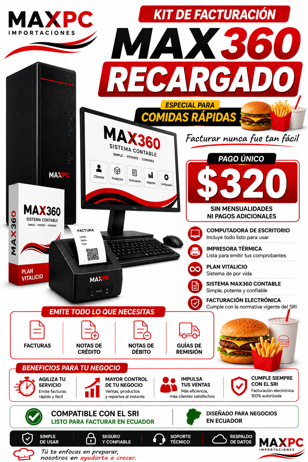 MaxPc Facebook ad: ¡¡¡ESCRIBENOS AHORA!