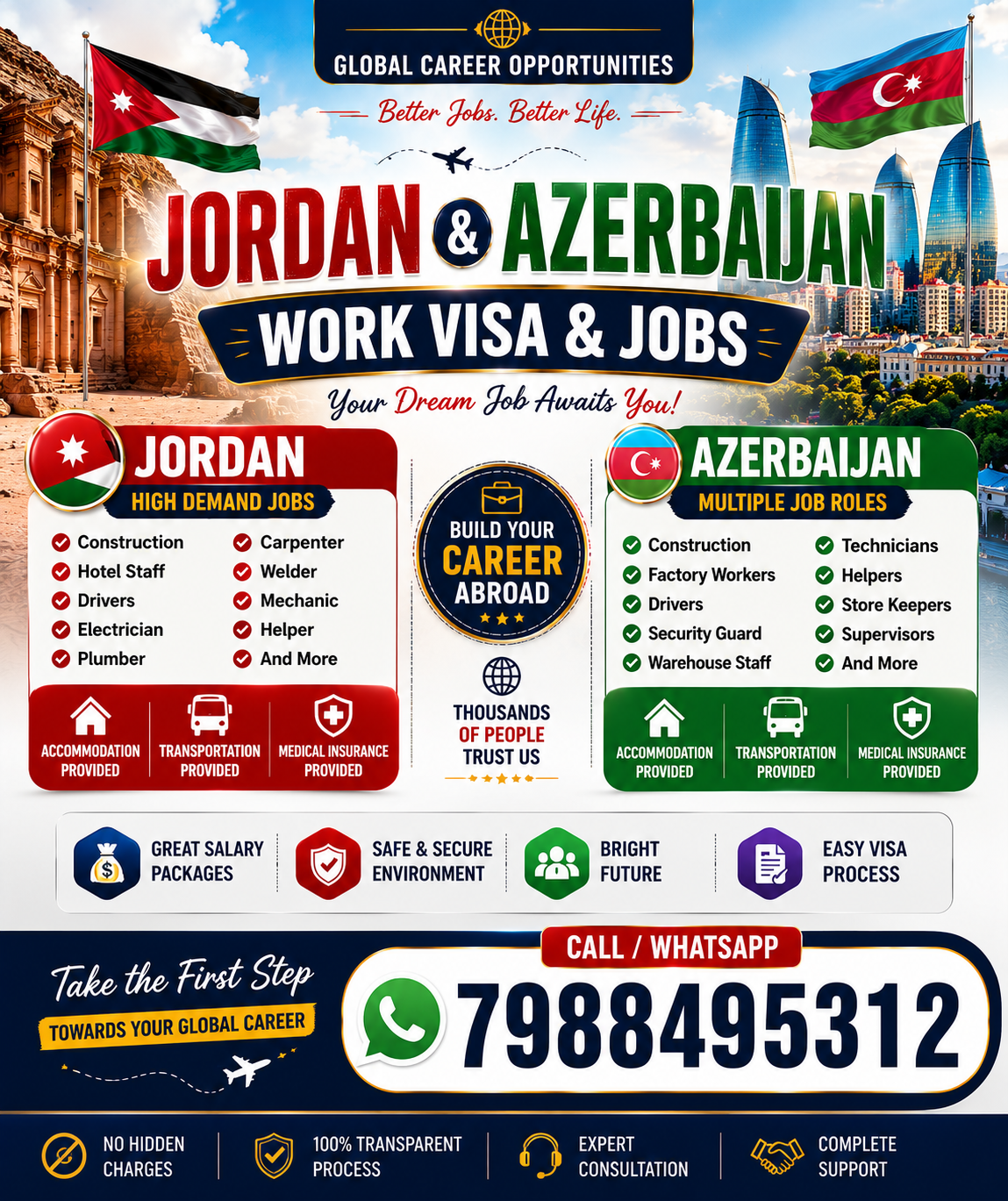 Carrier Update Facebook ad: कृपया बिना पासपोर्ट के आवेदन न करें। रहना, खाना और फ्लाइट…