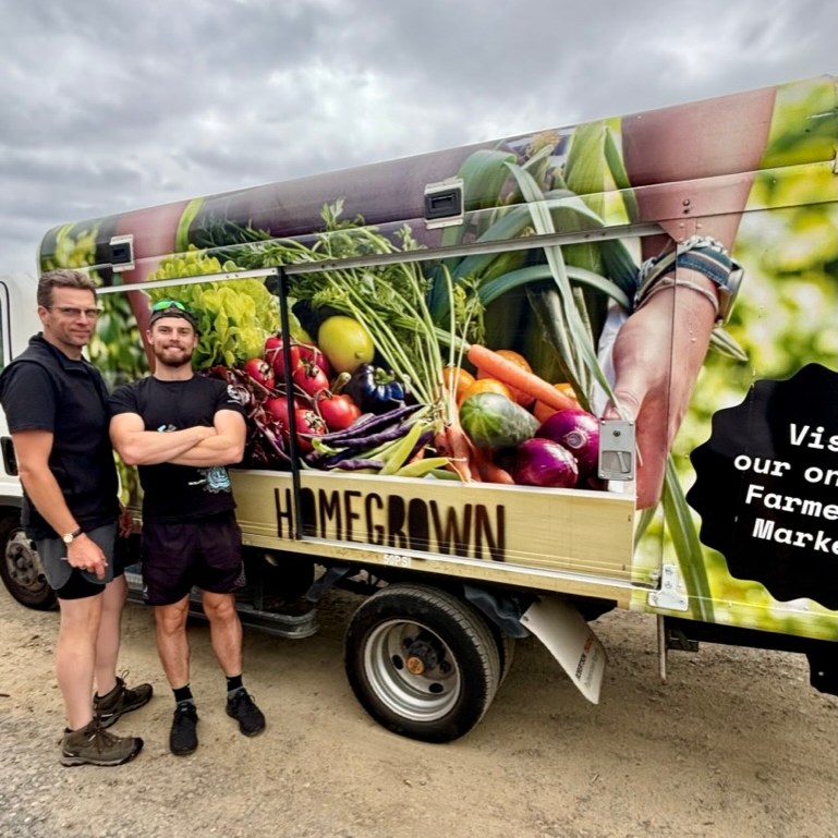 The Homegrown Company Facebook ad: Homegrown Veggie Delivery