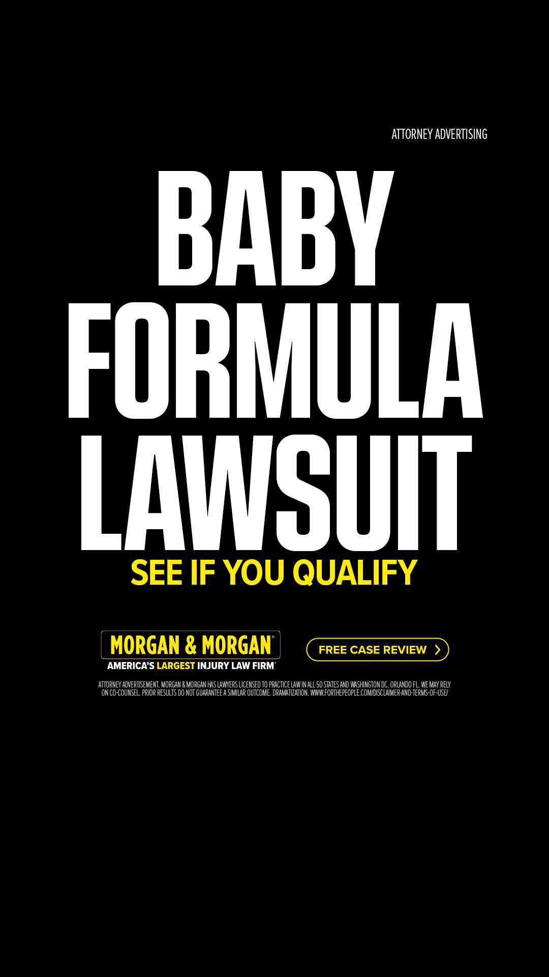 Morgan & Morgan Facebook ad