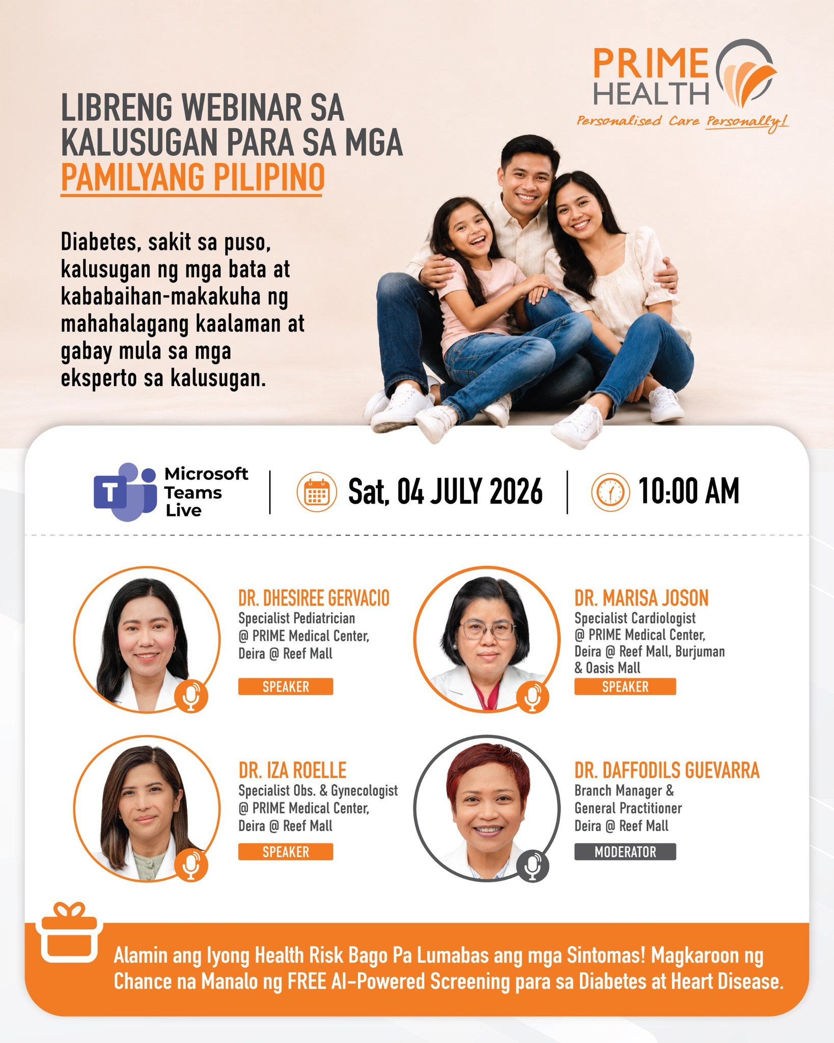 Prime Health Facebook ad: Microsoft Virtual Events Powered by Teams