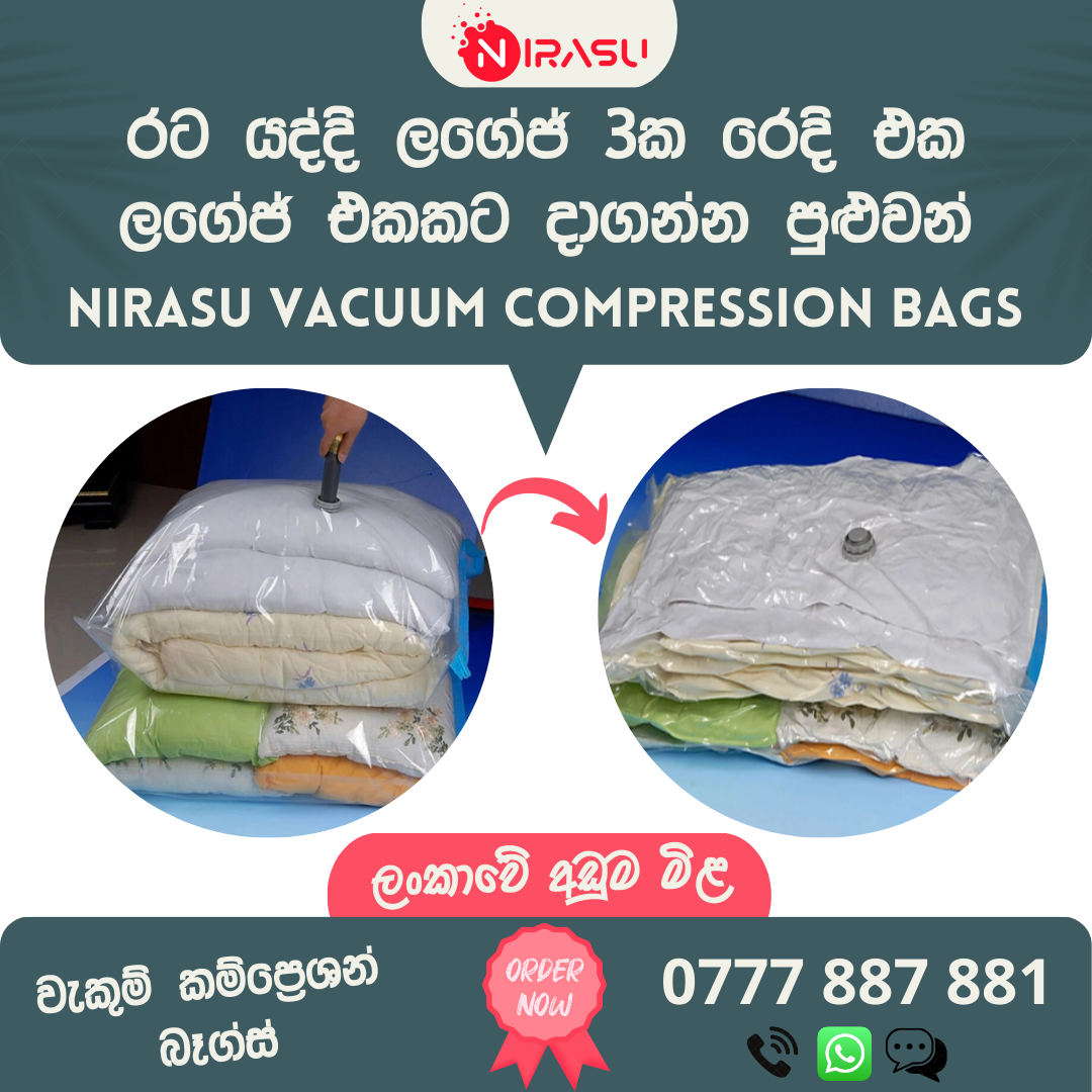 NIRASU Facebook ad: Vacuum Compression Bags for Travelers