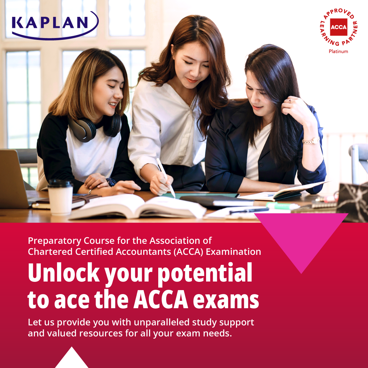 Kaplan Financial Singapore Facebook ad: Unlock your potential to ace the ACCA exams