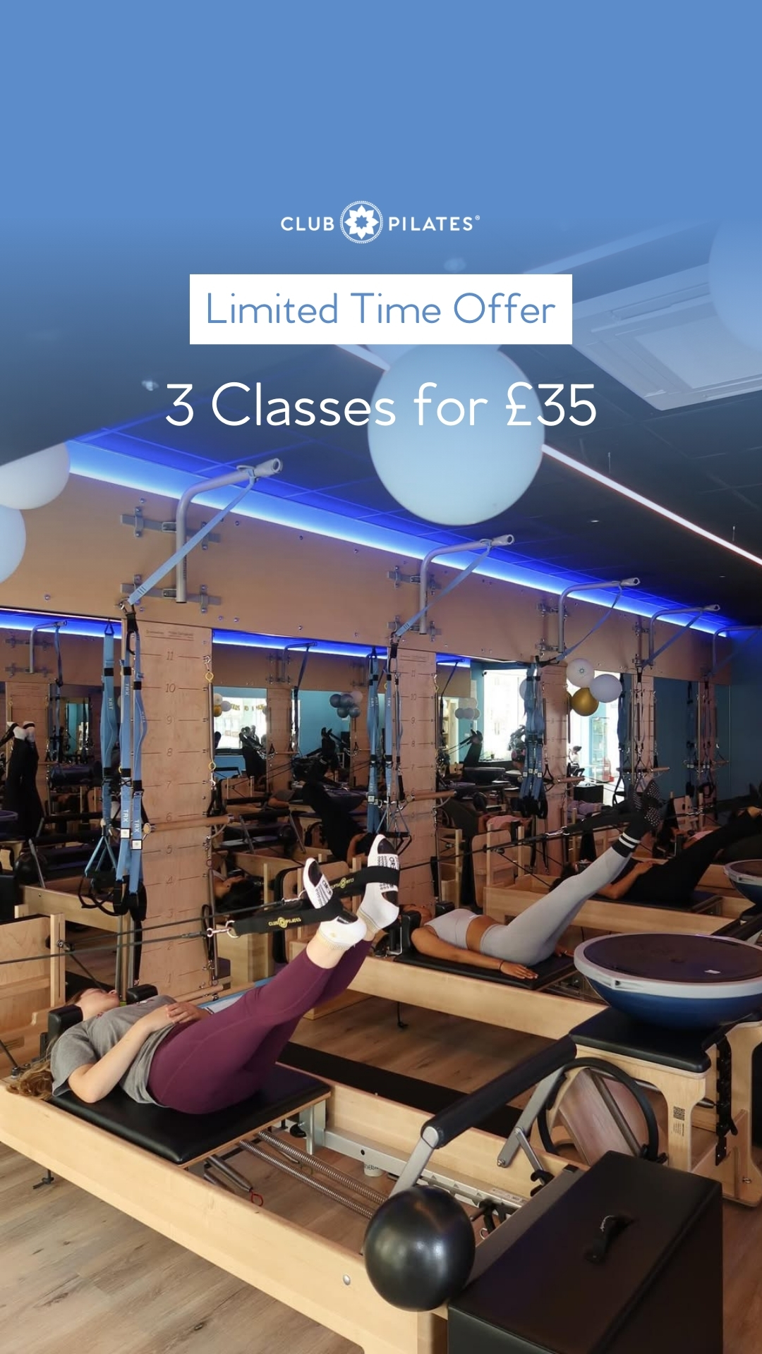 Club Pilates Wapping Facebook ad from Aug 5, 2026