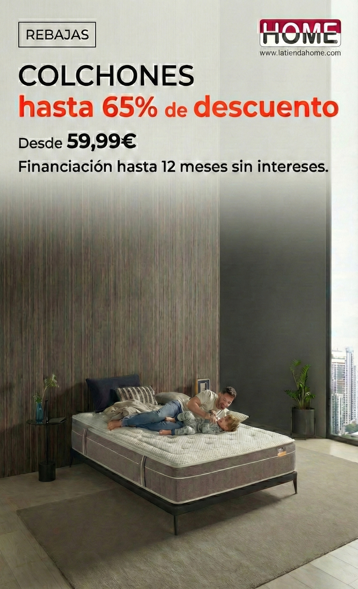 La Tienda Home Facebook ad: Descuentos en Colchones