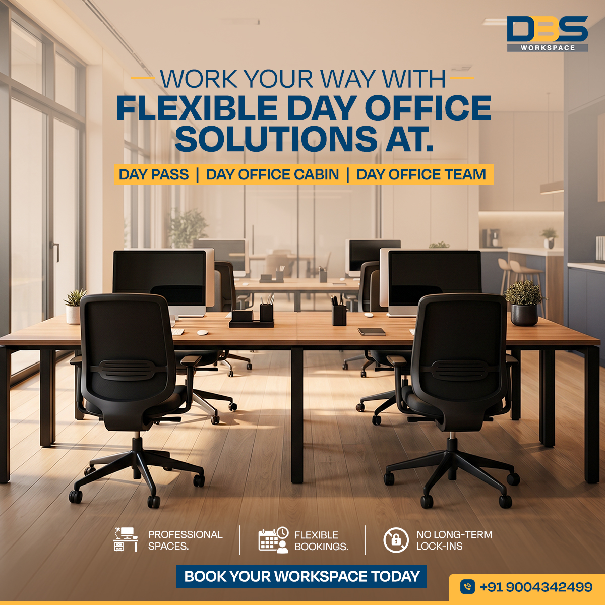 DBS Workspace Facebook ad: Need A Workspace Just For A Day?