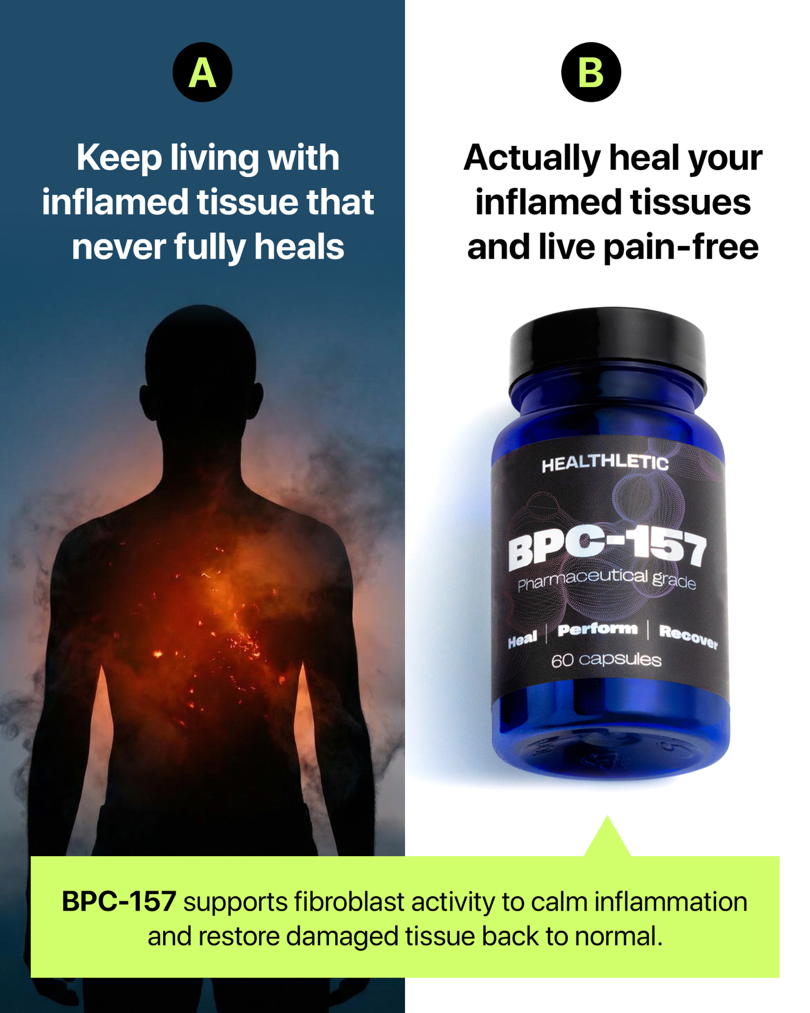 Healthletic Facebook ad