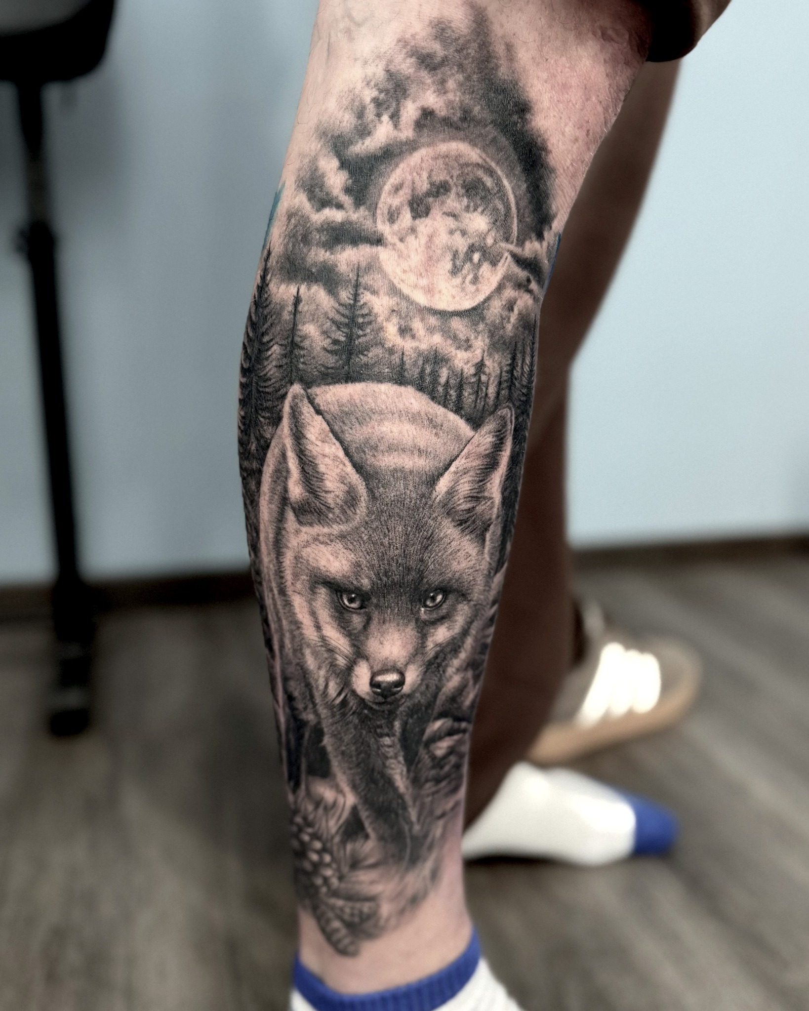 Melon-Tattoo Feistritz Facebook ad: Der Anfang eines komplette Sleeves.