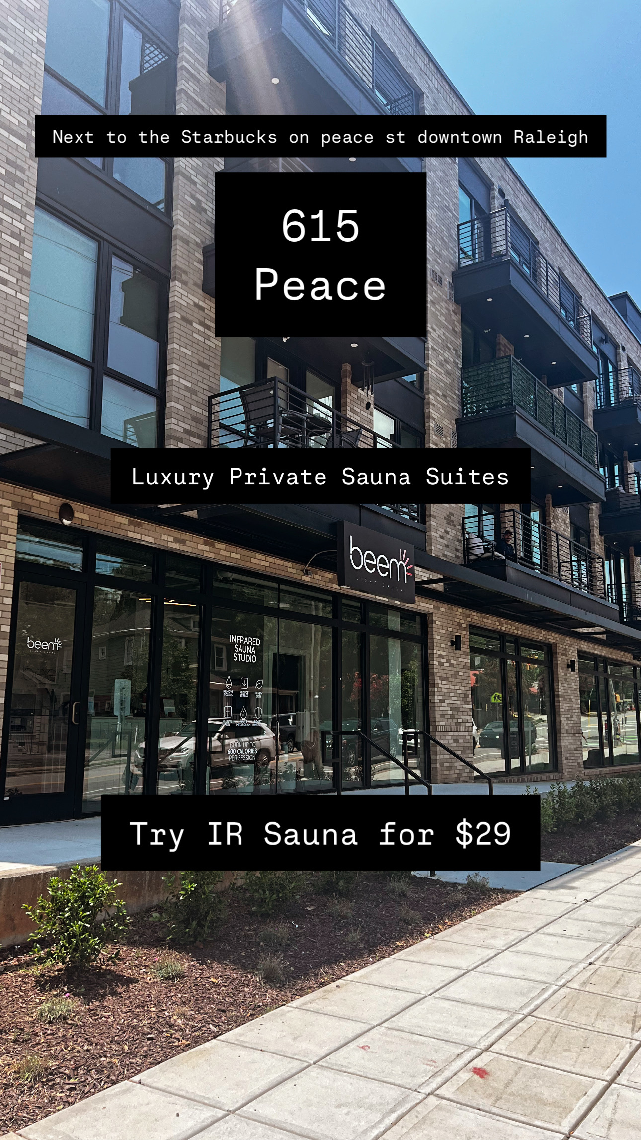 Beem Light Sauna Raleigh Facebook ad
