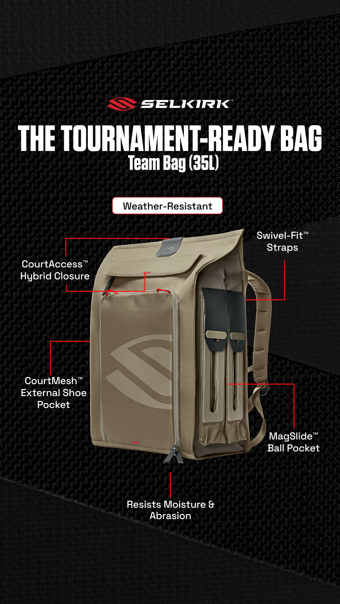 Selkirk Sport Pickleball Philippines Facebook ad: The Pro Line 2.0 Backpack
