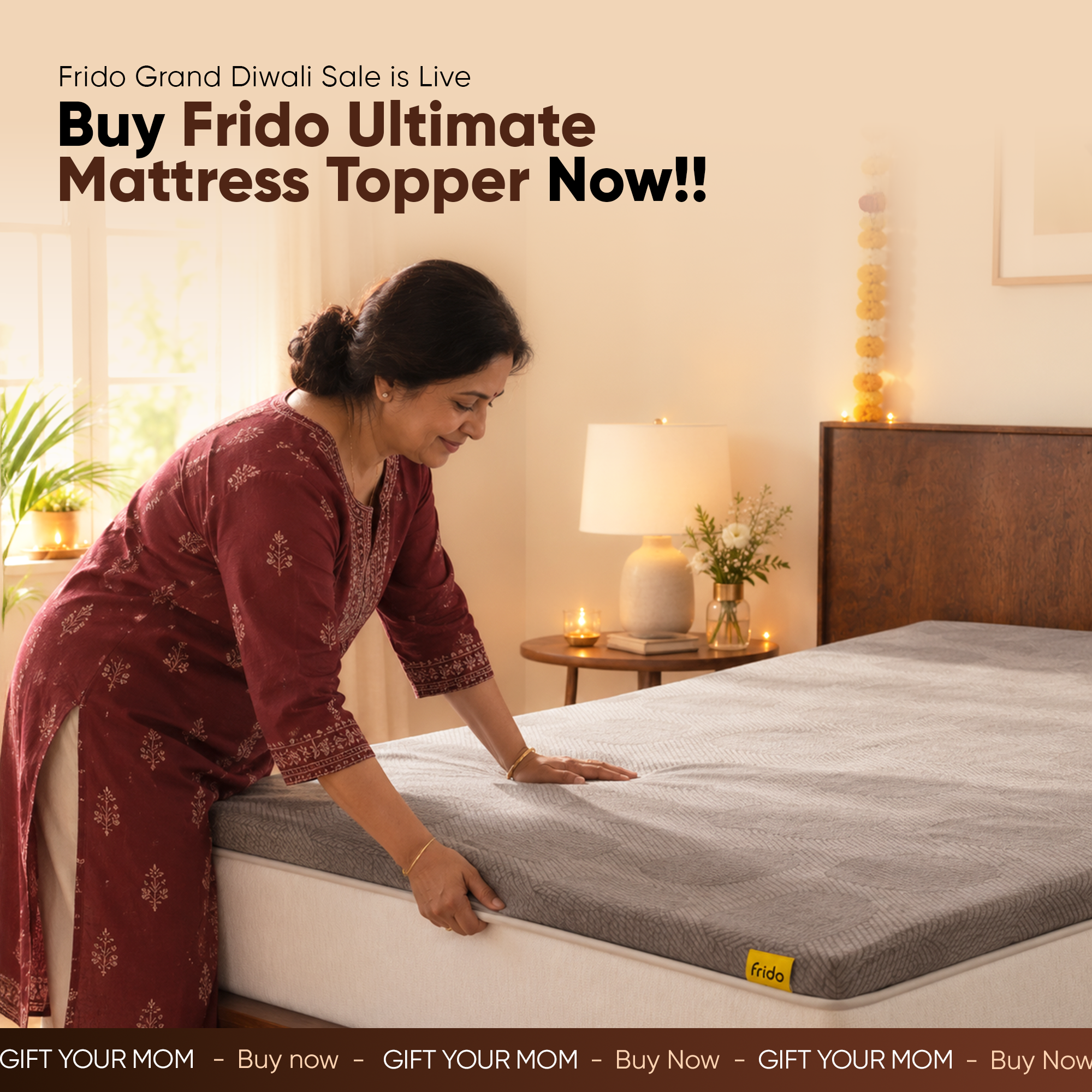 Frido Facebook ad: Up To 49% Off On The Frido Ultimate Mattress Topper. Shop…