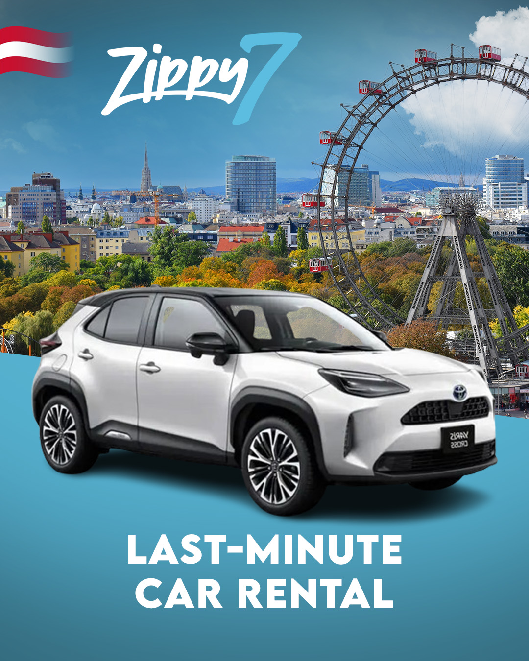 Zippy7 Autorent Facebook ad: Last Minute Car Rental