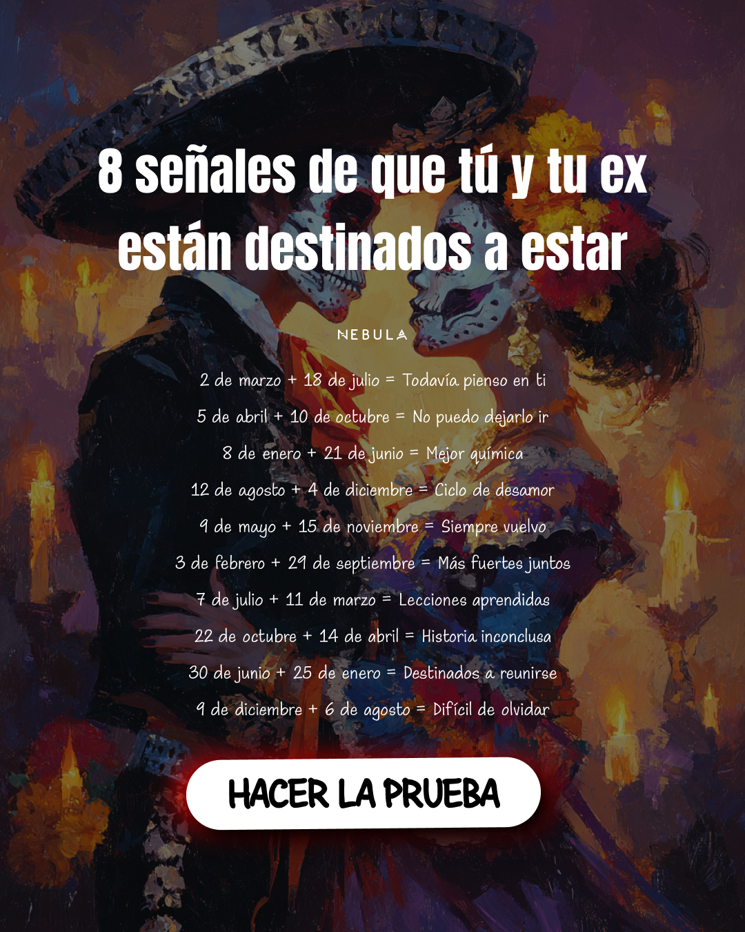 Nebula: Does my ex returns? Facebook ad