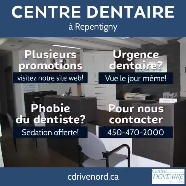 Centre Dentaire Rive-Nord Facebook ad: Prenez rendez-vous dès maintenant!