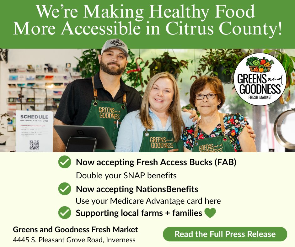 Greens and Goodness Facebook ad