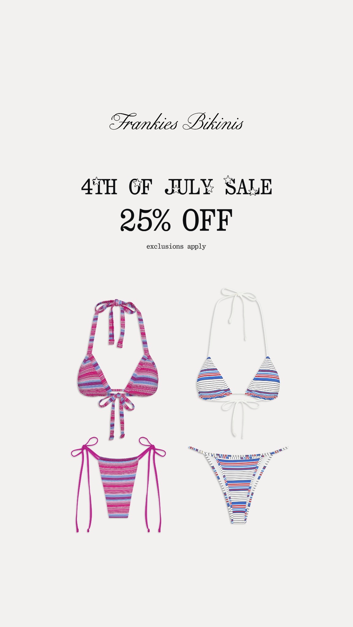 Frankies Bikinis Facebook ad