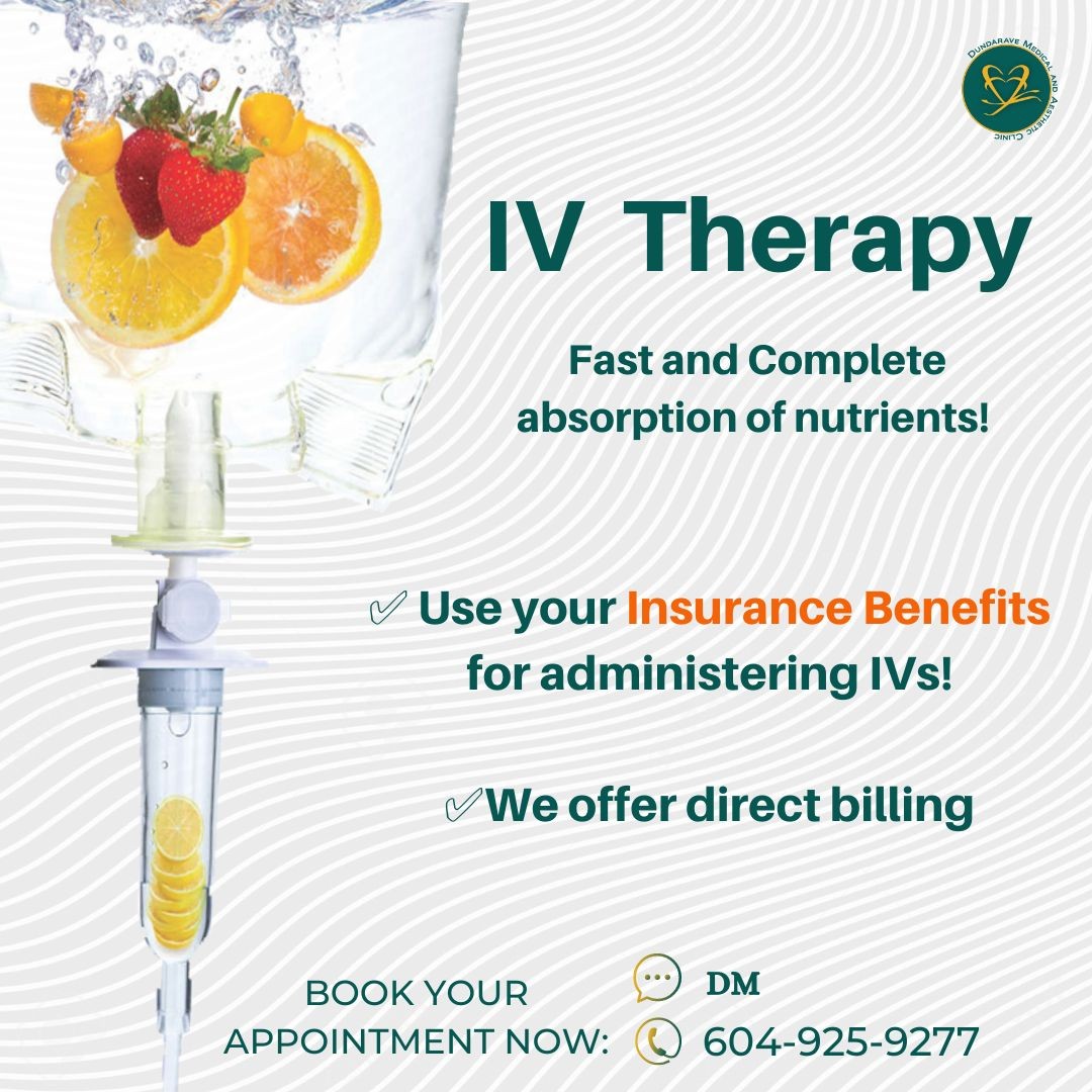 dundaravemedical Facebook ad: Get rid of your fatigue with IV Therapy!