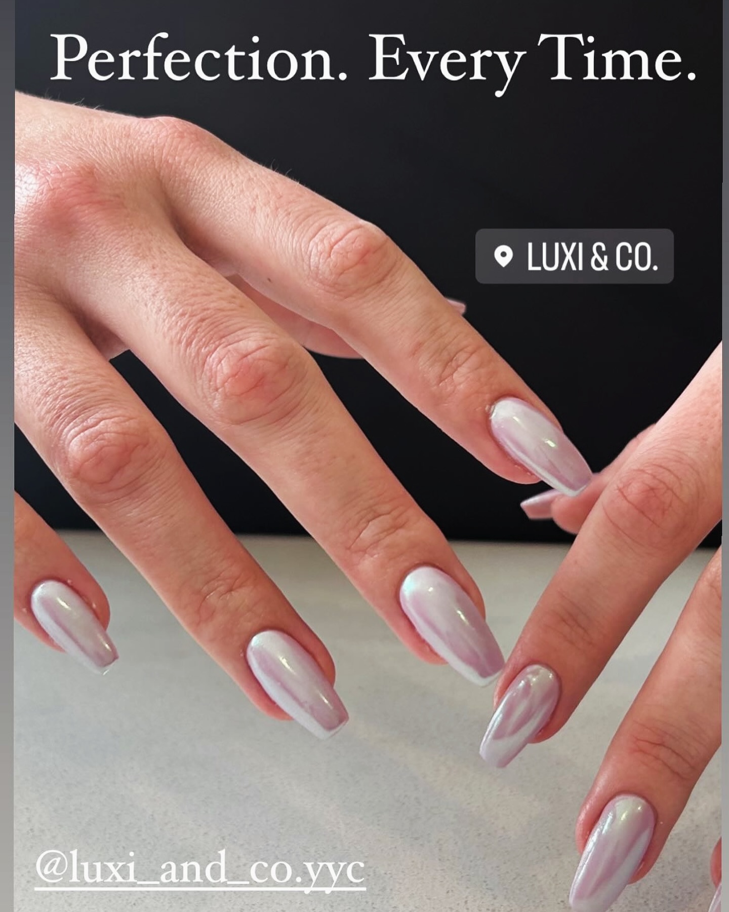 Luxi & Co. Facebook ad: Just Perfect and Simply Beautiful.