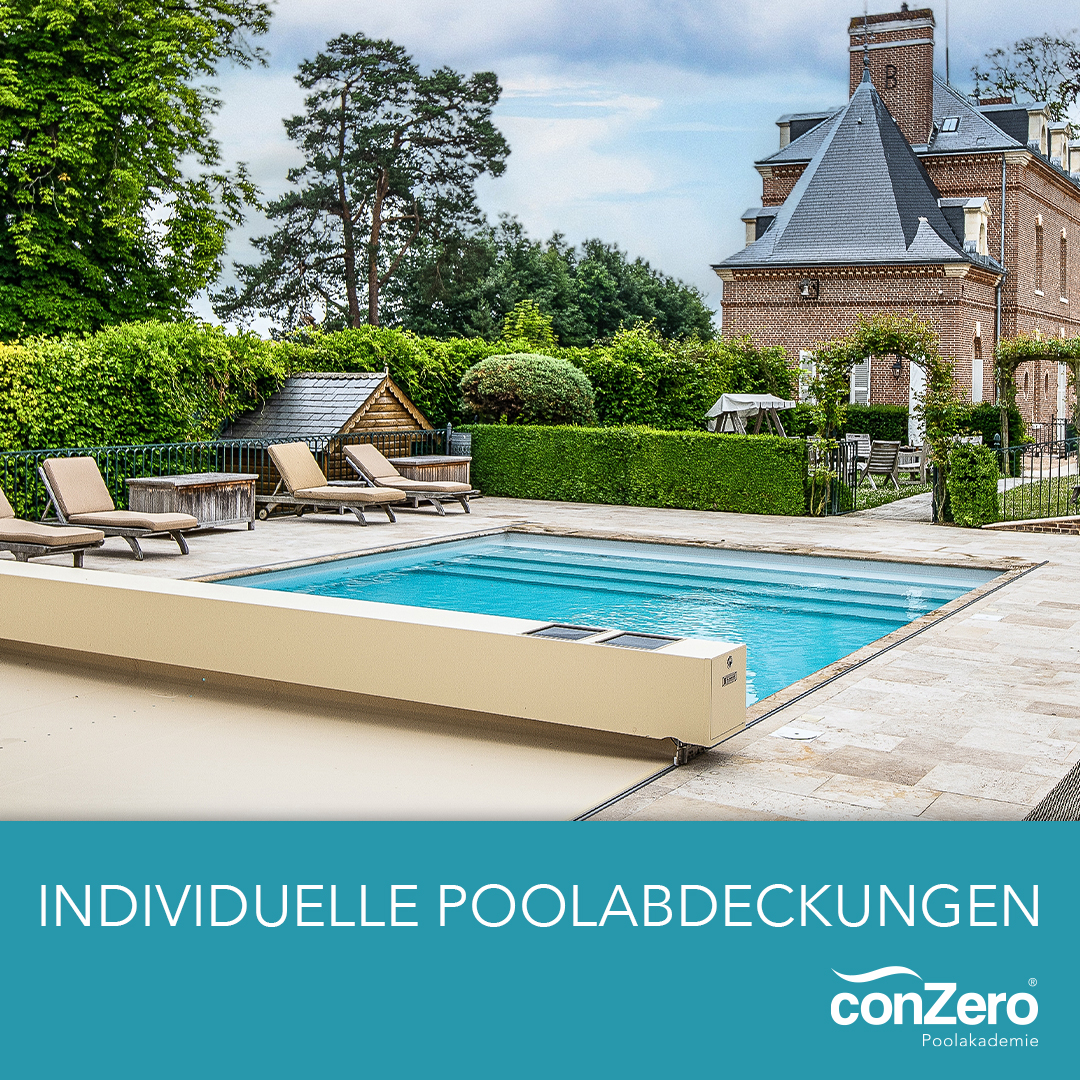 poolakademie.de Facebook ad: Finde jetzt Deine individuelle Poolabdeckung.