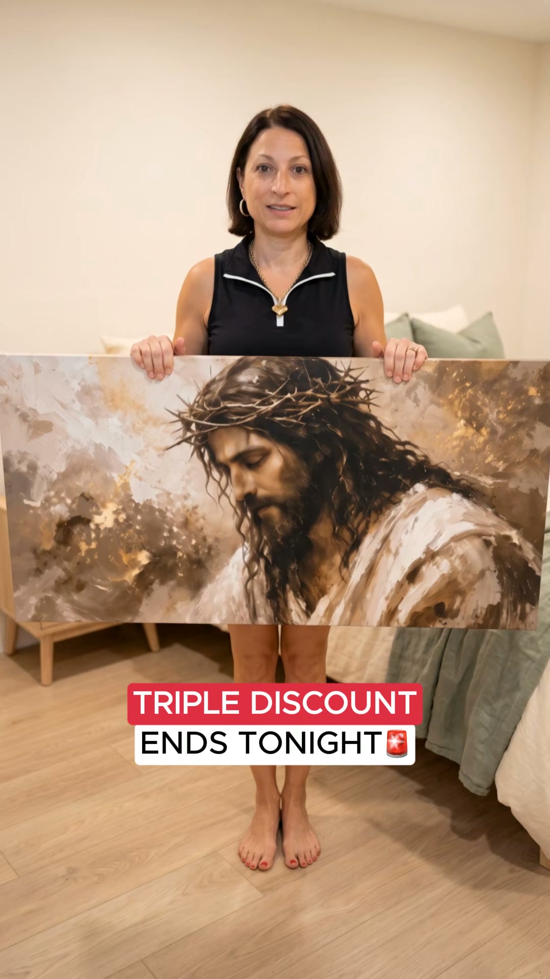 Tailored Canvases - Personalized Art Facebook ad: Crowned Serenity Portrait | Made in the USA | Ships Fast