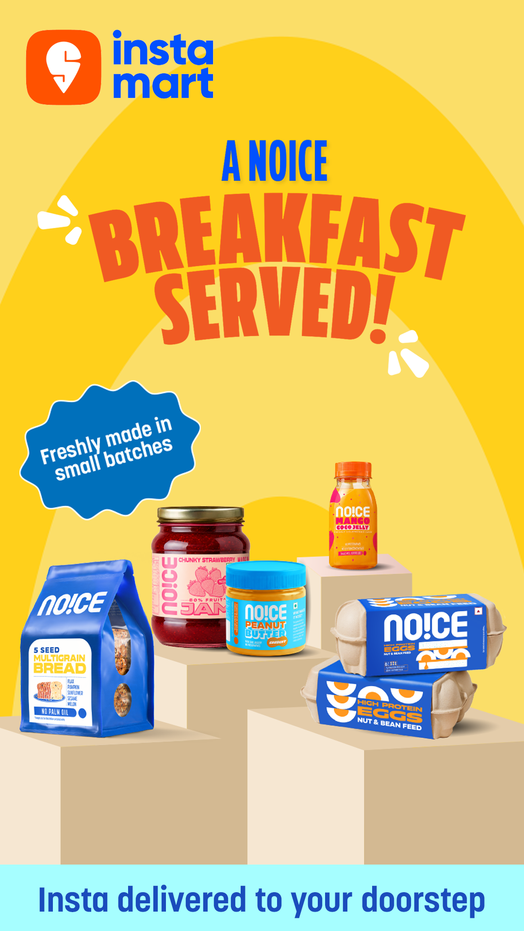 Swiggy Instamart Facebook ad: Free Delivery on all orders.