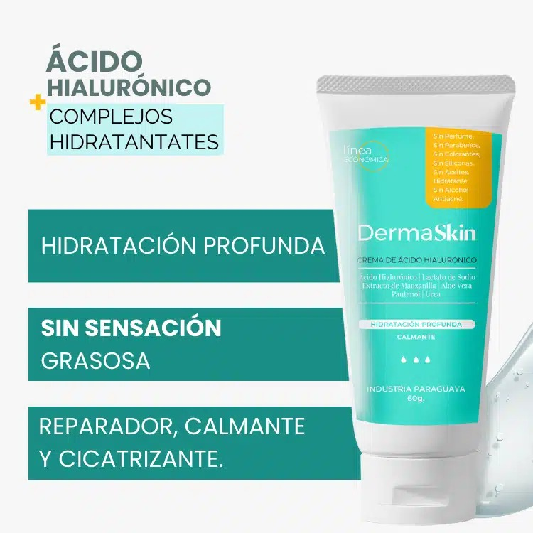 Perfumes Lujosos Facebook ad: Crema DermaSkin de Ácido Hialurónico