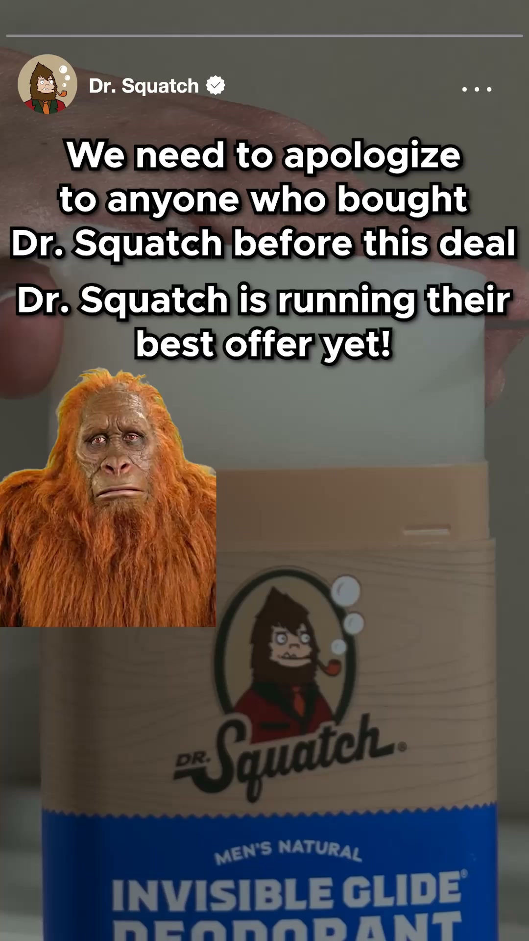 Dr. Squatch Facebook ad from Aug 6, 2026