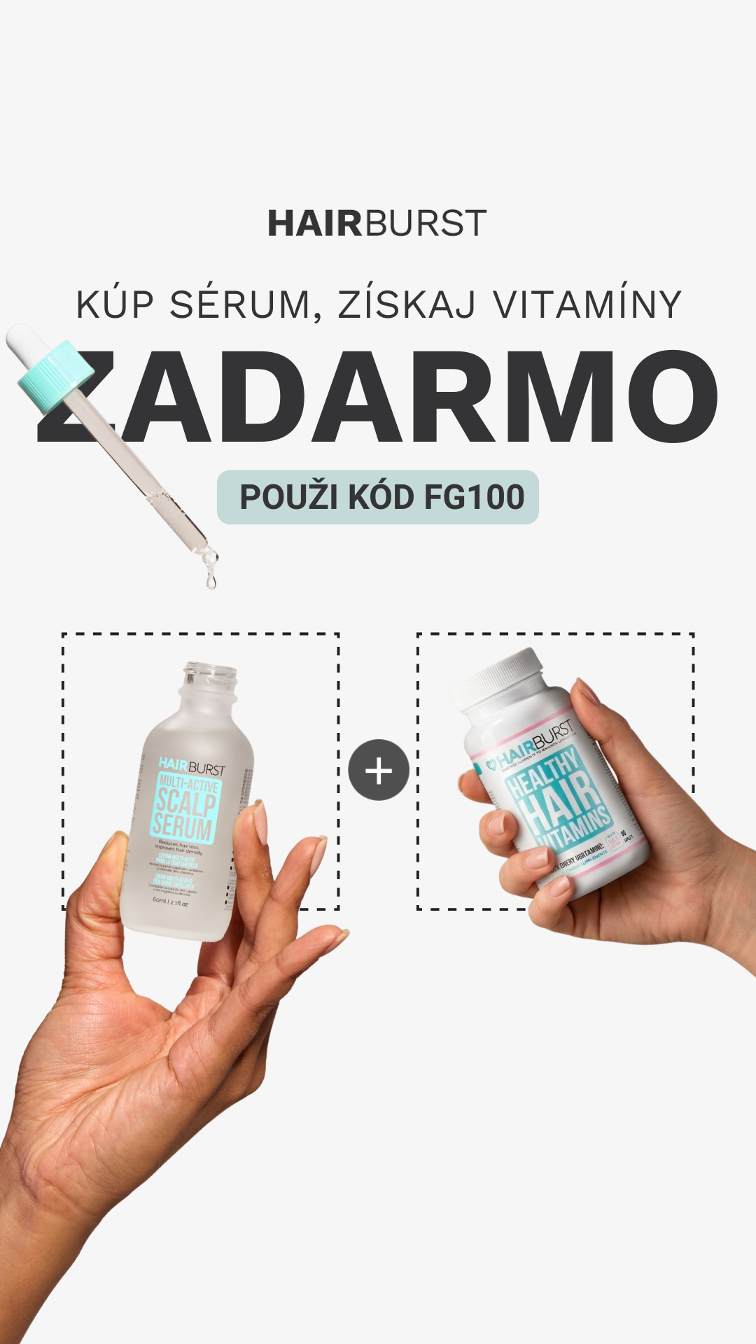 Hairburst SK.CZ Facebook ad