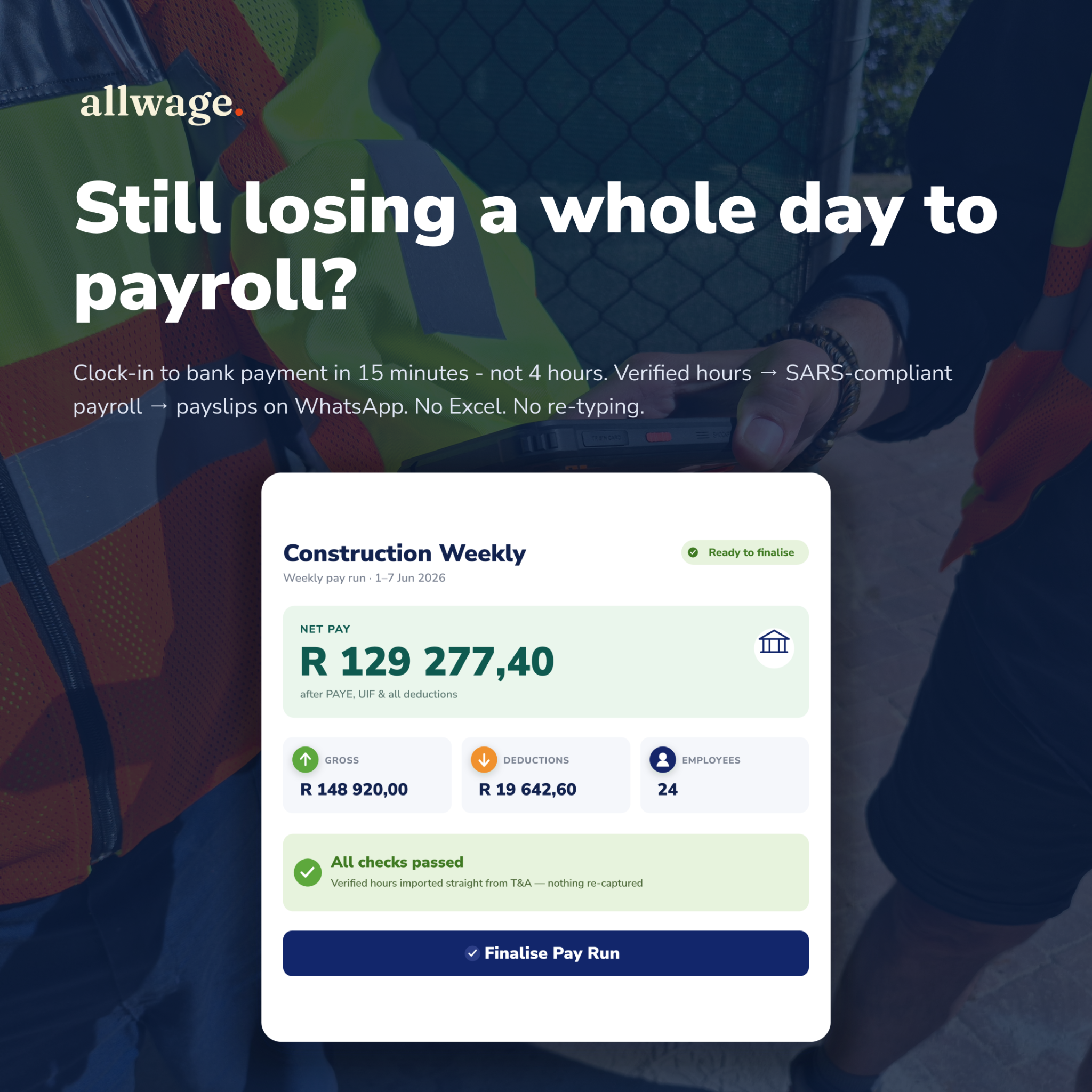 AllWage (Agrigistics) Facebook ad: AllWage - Accuracy & Flexibility.